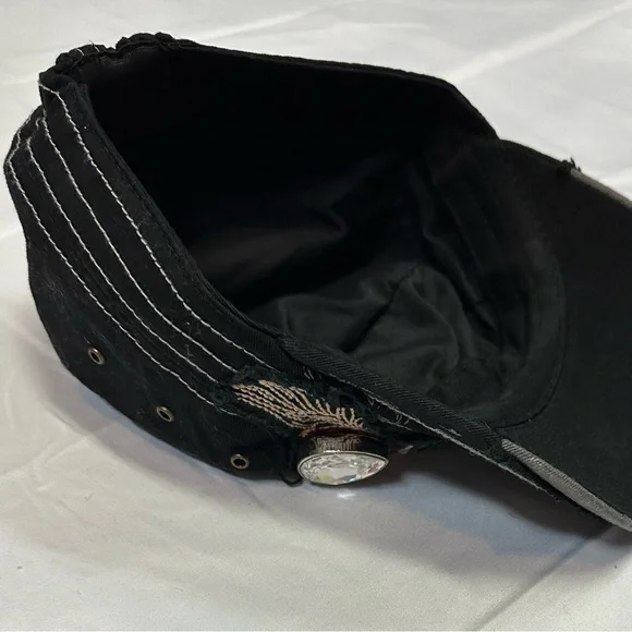 Cowgirl Jewels Distressed Trucker Hat With Swarovski Crystal Ladies NWOT